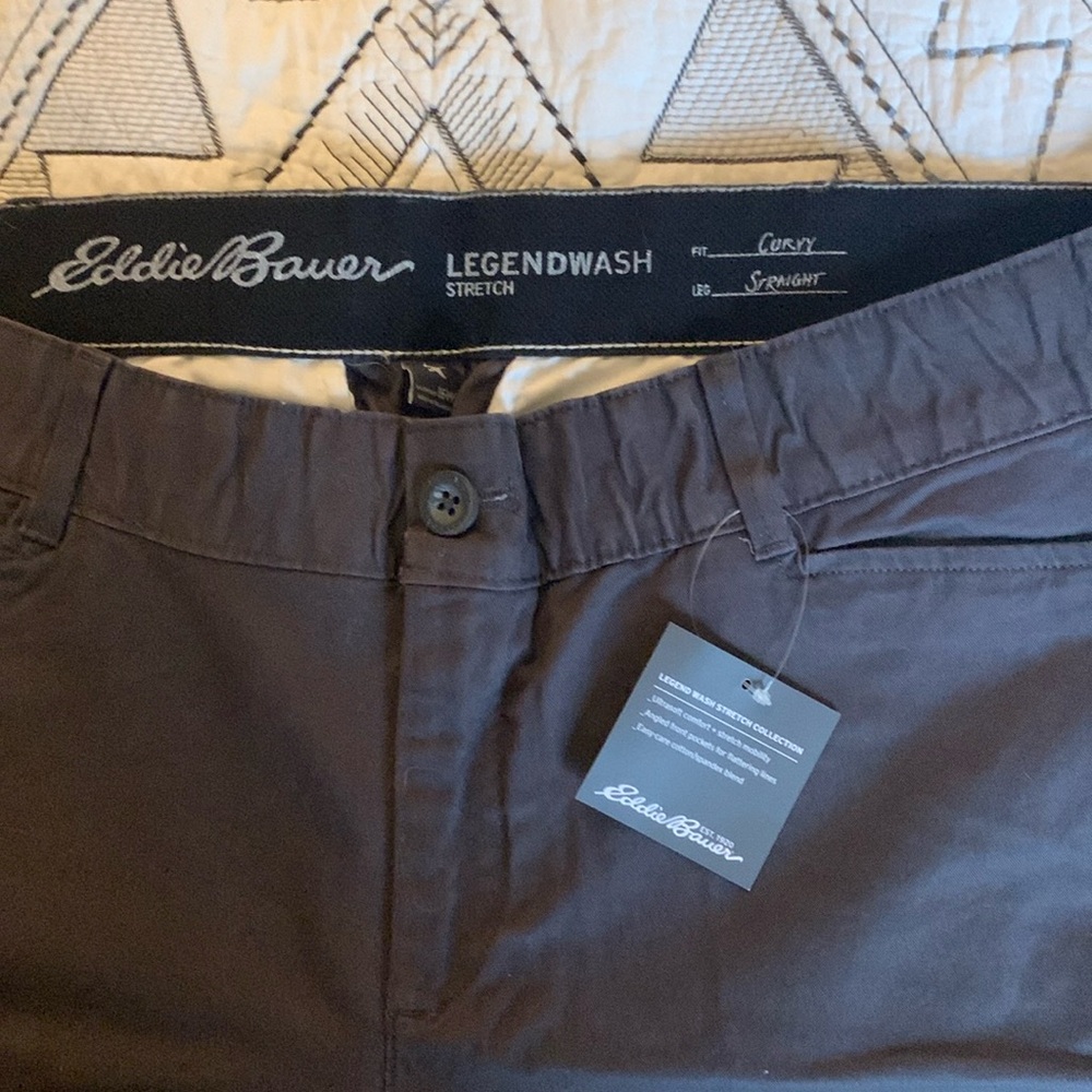 Brand new Eddie Bauer curvy work pants with stretch fabric